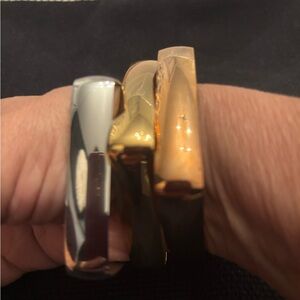 Gold and Silver Tone Cuff Bracelets